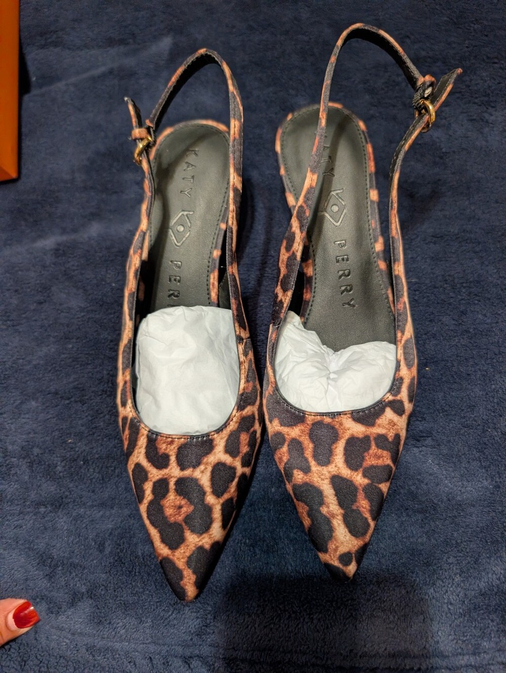 Katy Perry Collections Leopard Print Pointed Slingback Pumps - Black & Brown